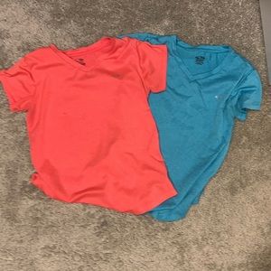 Lot/bundle of Duo Dry blue athletic girls tee Lg 10/12